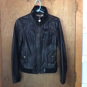 Guess real leather jacket size small